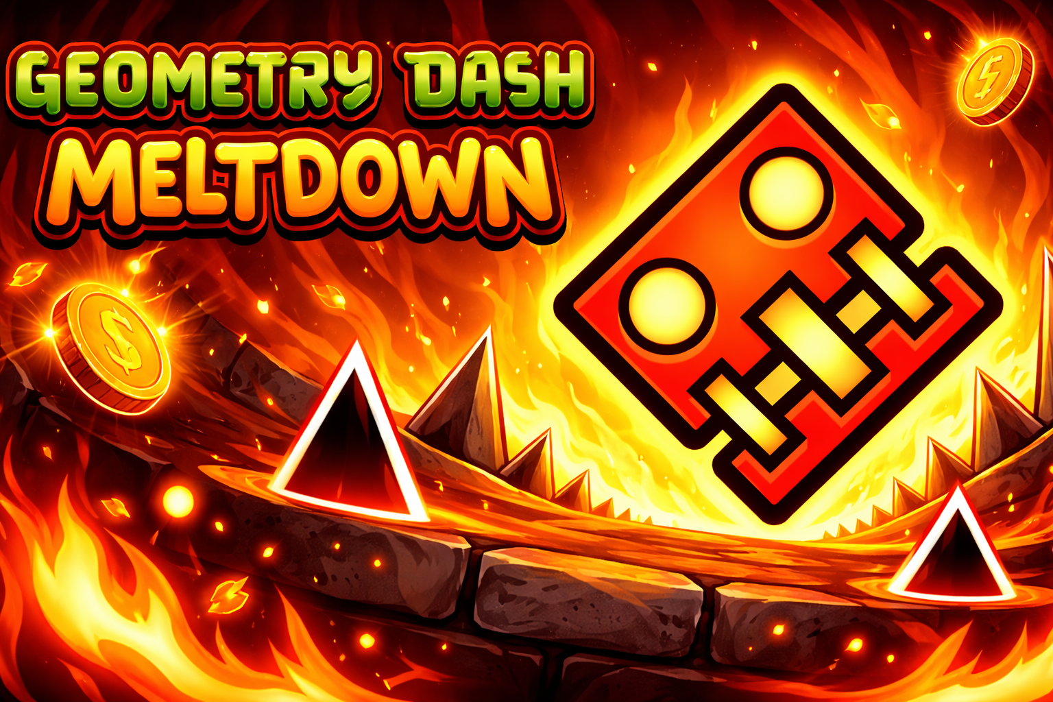 Play Geometry Dash Meltdown Online for free 